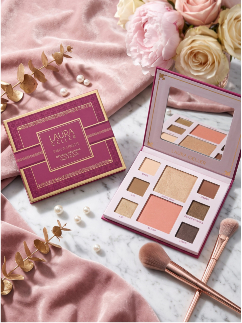 Laura Geller Opening Premiere Face Palette Eyeshadow Blush Highlighter Liner